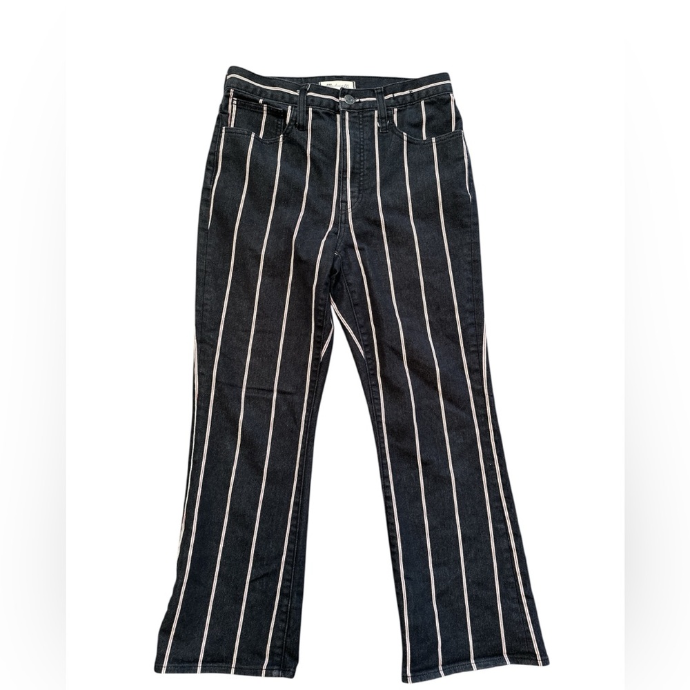 Madewell High Rise, Cali Demi Boot Cut Retro Jeans~Striped~size 27